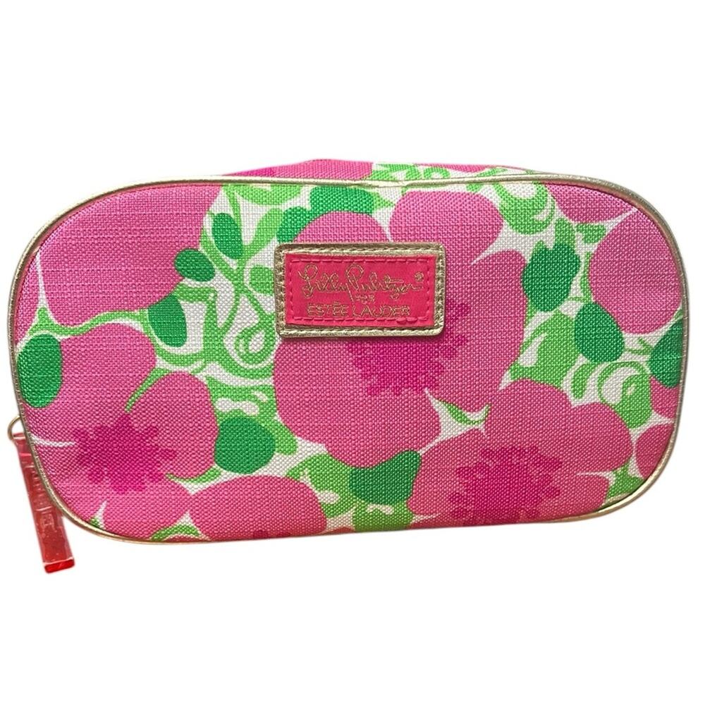 NWOT LILLY PULITZER Estée Lauder Floral PVC Women's Cosmetic Bag Make Up Case